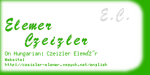 elemer czeizler business card